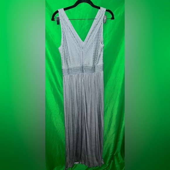 NWT H&M Elegant Blue/Gray Sleeveless Maxi Dress size Small - Picture 3 of 7